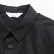 STILL BY HAND - Nylon regular collar shirt [SH01252] / Black