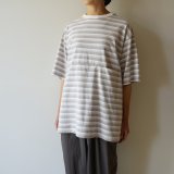 画像: EEL Products - Yururi tee 1/2 border / L.Gray Border