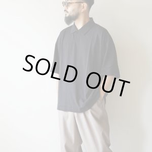 画像: STILL BY HAND - Cutsew polo / Black