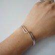 MEXICAN JEWELRY - TAXCO SILVER BANGLE 925 "straight&curve"