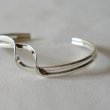 MEXICANJEWELRY - TAXCO SILVER BANGLE 925" double curve"
