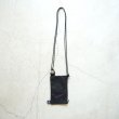 rerer - Pochette (air bag) / Black×刺繍Purple