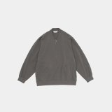 画像: STILL BY HAND - Zip up cotton jumper [CS01253] / Slate Grey