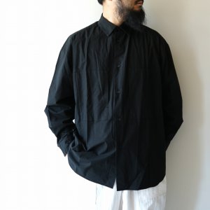 画像: STILL BY HAND - Garment dye over shirt / Ink Black