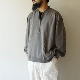 画像: STILL BY HAND - Zip up cotton jumper [CS01253] / Slate Grey