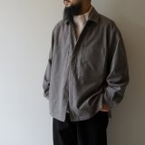 画像: STILL BY HAND - Synthetic leather over shirt / Grey