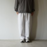 画像: STILL BY HAND - Cotton jersey wide pants / Light Grey