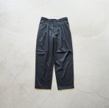 画像: STILL BY HAND - Washable wool 2-tuck pants / Charcoal