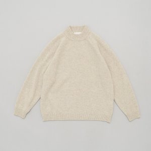 画像: STILL BY HAND - High neck pullover knit / Melange Oatmeal