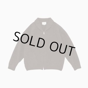 画像: STILL BY HAND - Shawl collar kntted blouson / Marron