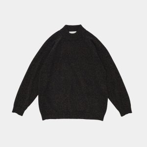 画像: STILL BY HAND - High neck pullover knit / Melange Navy