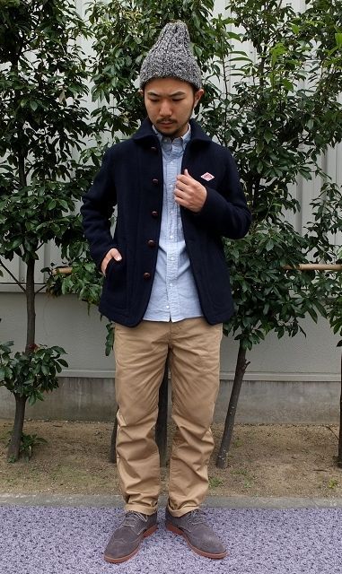 画像: DANTON - WOOL ROUND COLLAR JACKET