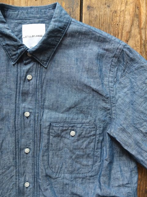 画像: STILL BY HAND - S/S CHAMBRAY シャツ