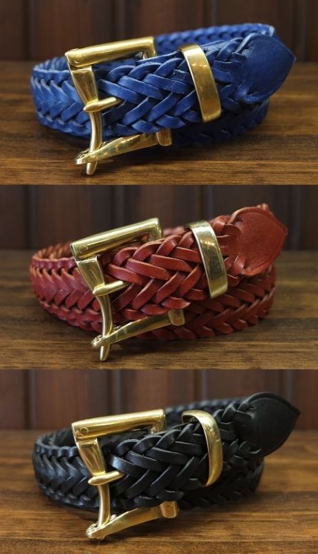 画像: ANGLO LEATHERCRAFT - FIREMAN BACKLE 30mm BRAIDED BELT