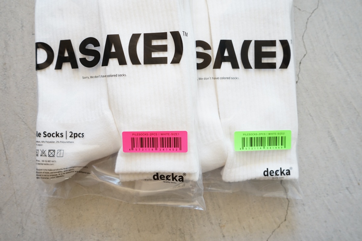 DASA(E) × decka - PILE SOCKS 2pcs