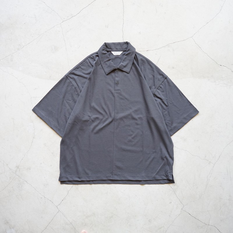 STILL BY HAND - 強撚カットソーポロ [CS05232] Charcoal