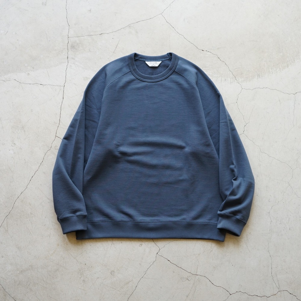 STILL BY HAND - PIMA COTTON SWEAT SHIRT [CS06251] Slate Blue