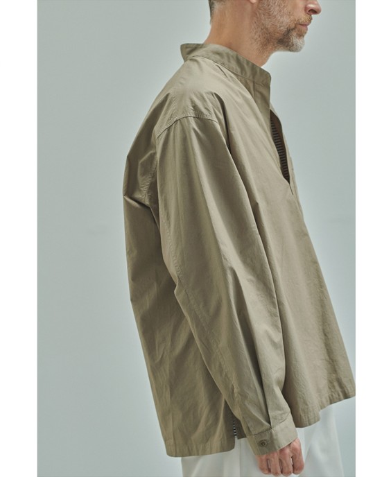 STILL BY HAND - Garment dye over shirt [SH03251] / Khaki Beige