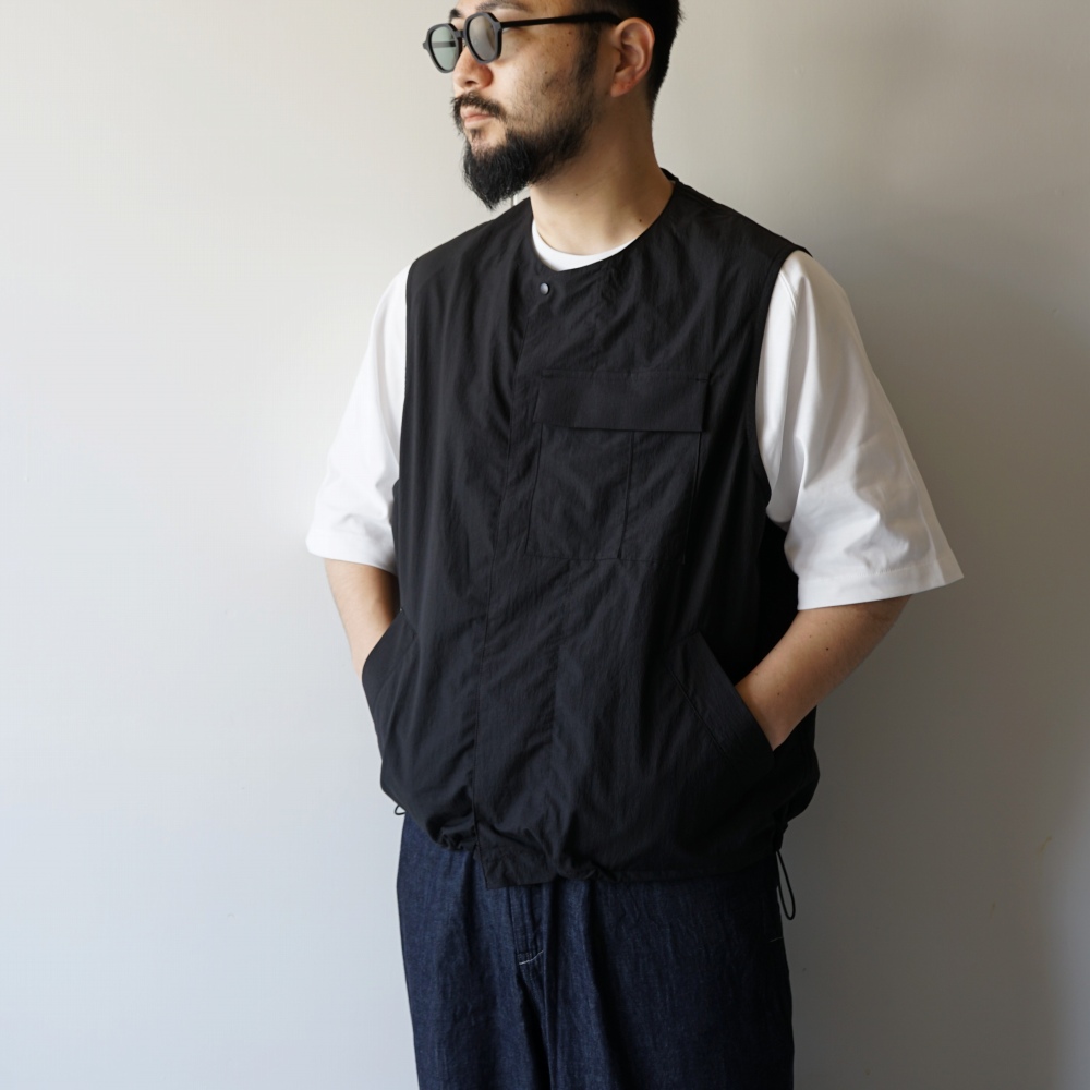 トップス 25ss STILL BY HAND VE01252 crewneck vest STILL BY HAND - Crewneck vest [VE01252] / Black