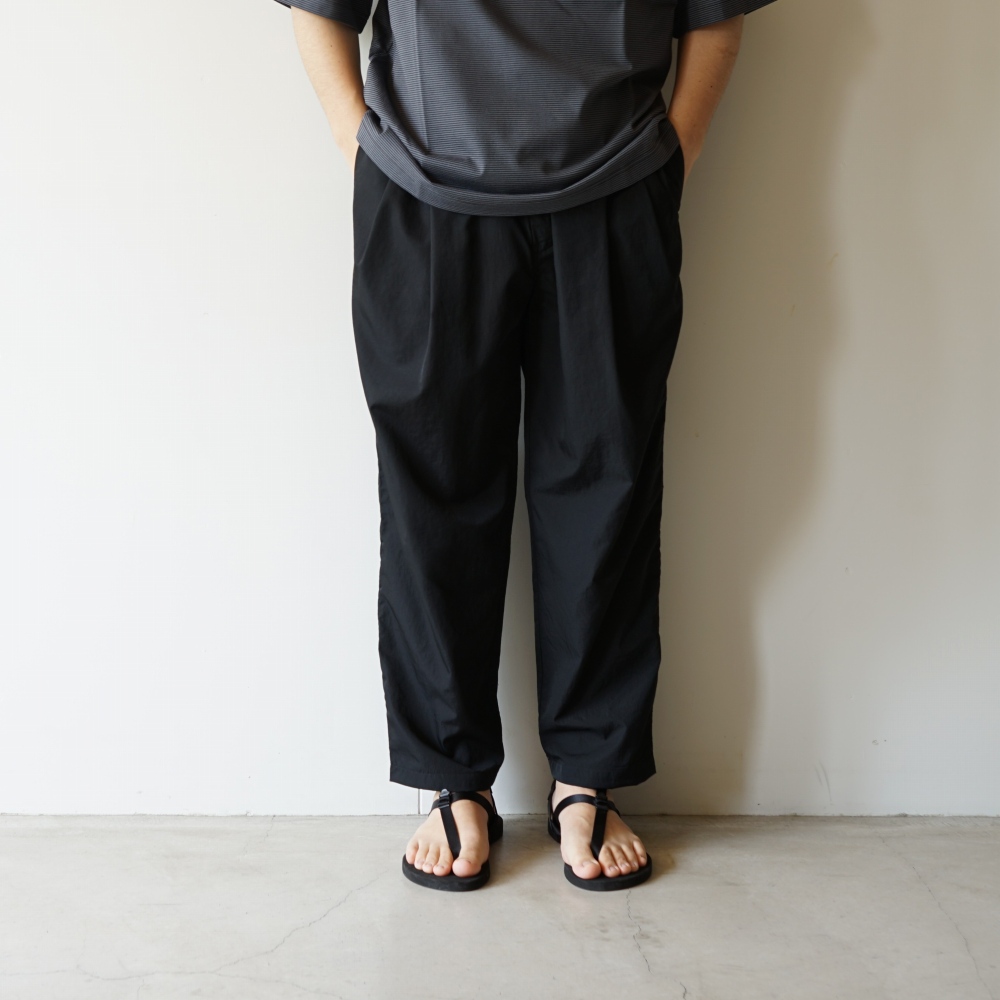 STILL BY HAND - Nylon easy pants [PT04252] / Ink Black
