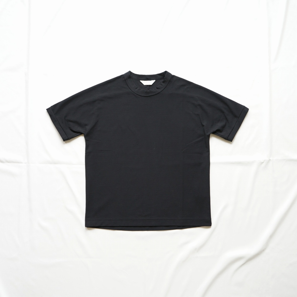 【women's】 STILL BY HAND WM - Dry touch Crewneck T-shirt [CS01252WM] / Black Navy