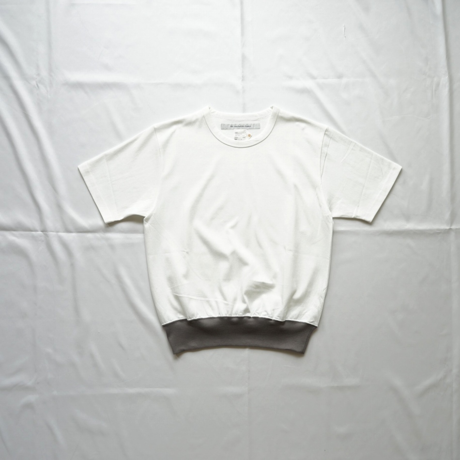 [women's] ironari - Can tee [I-25502B] / White×Light Gray