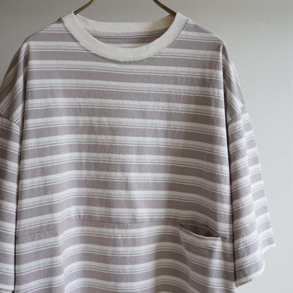 EEL Products - Yururi tee 1/2 border [E-25524] / L.Gray Border