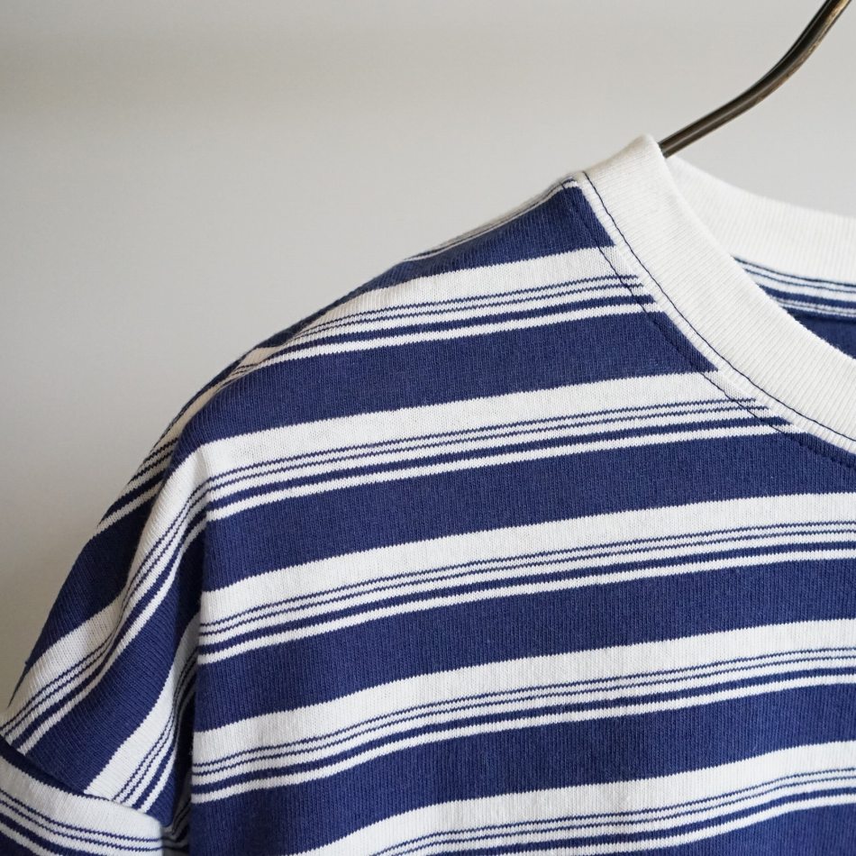 EEL Products - Yururi tee 1/2 border [E-25524] / Blue Border