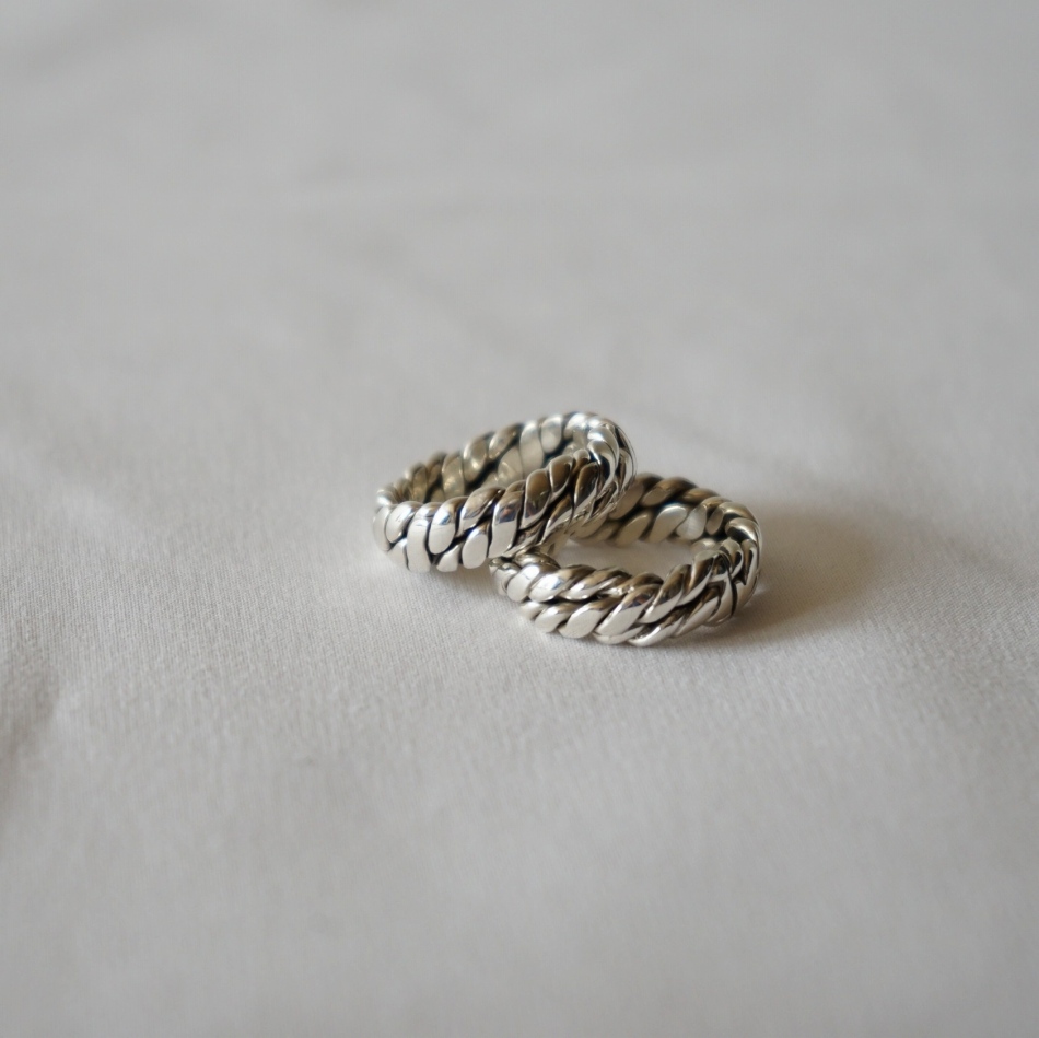 MEXICAN JEWELRY - TAXCO SILVER RING 925 "braid"