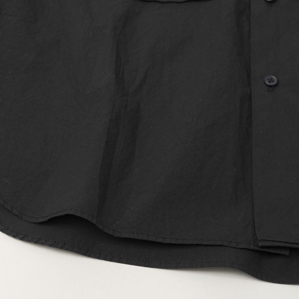 STILL BY HAND - Garment dye over shirt / Ink Black