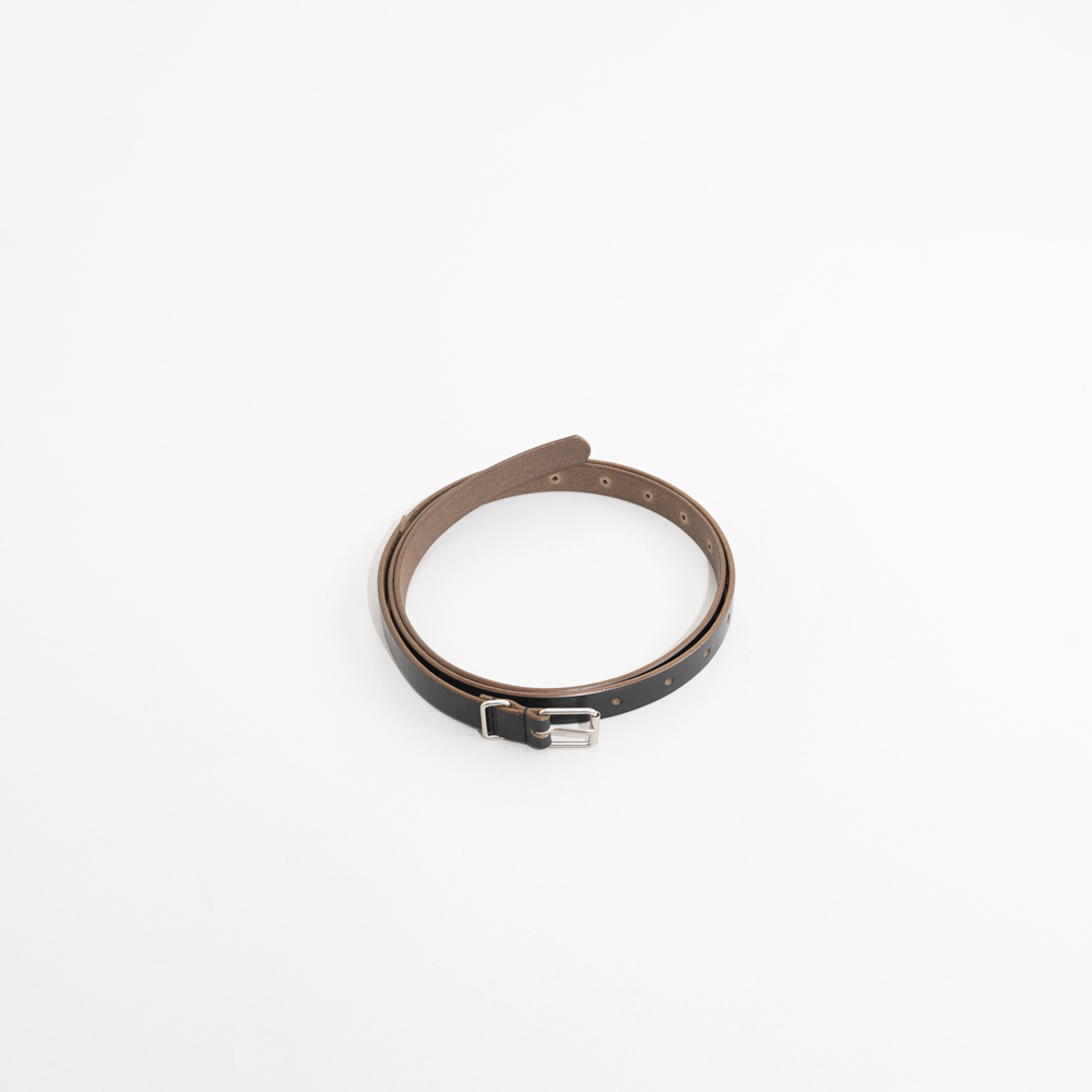 STILL BY HAND - 18mm leather belt  / Black