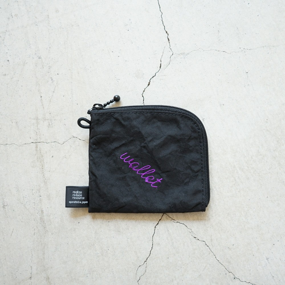 rerer - L shaped zipper multi case (air bag) / Black