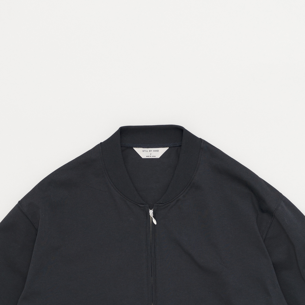 画像2: STILL BY HAND - Zip up cotton jumper [CS01253] / Slate Grey (2)