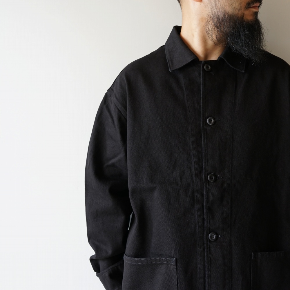 alvana - Bharat denim coverall jacket [ALV-90105] / Ink Black